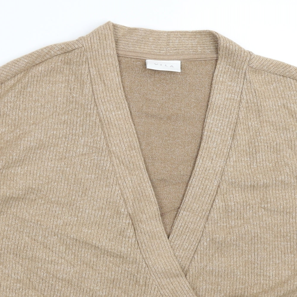 VILA Womens Beige   Cardigan Jumper Size S
