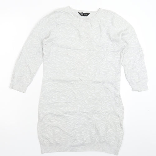 Dorothy Perkins Womens Grey  Knit Pullover Jumper Size 10