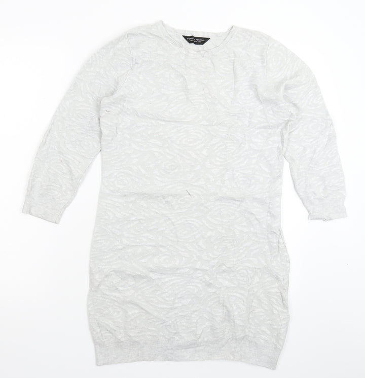 Dorothy Perkins Womens Grey  Knit Pullover Jumper Size 10