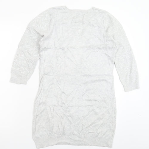 Dorothy Perkins Womens Grey  Knit Pullover Jumper Size 10