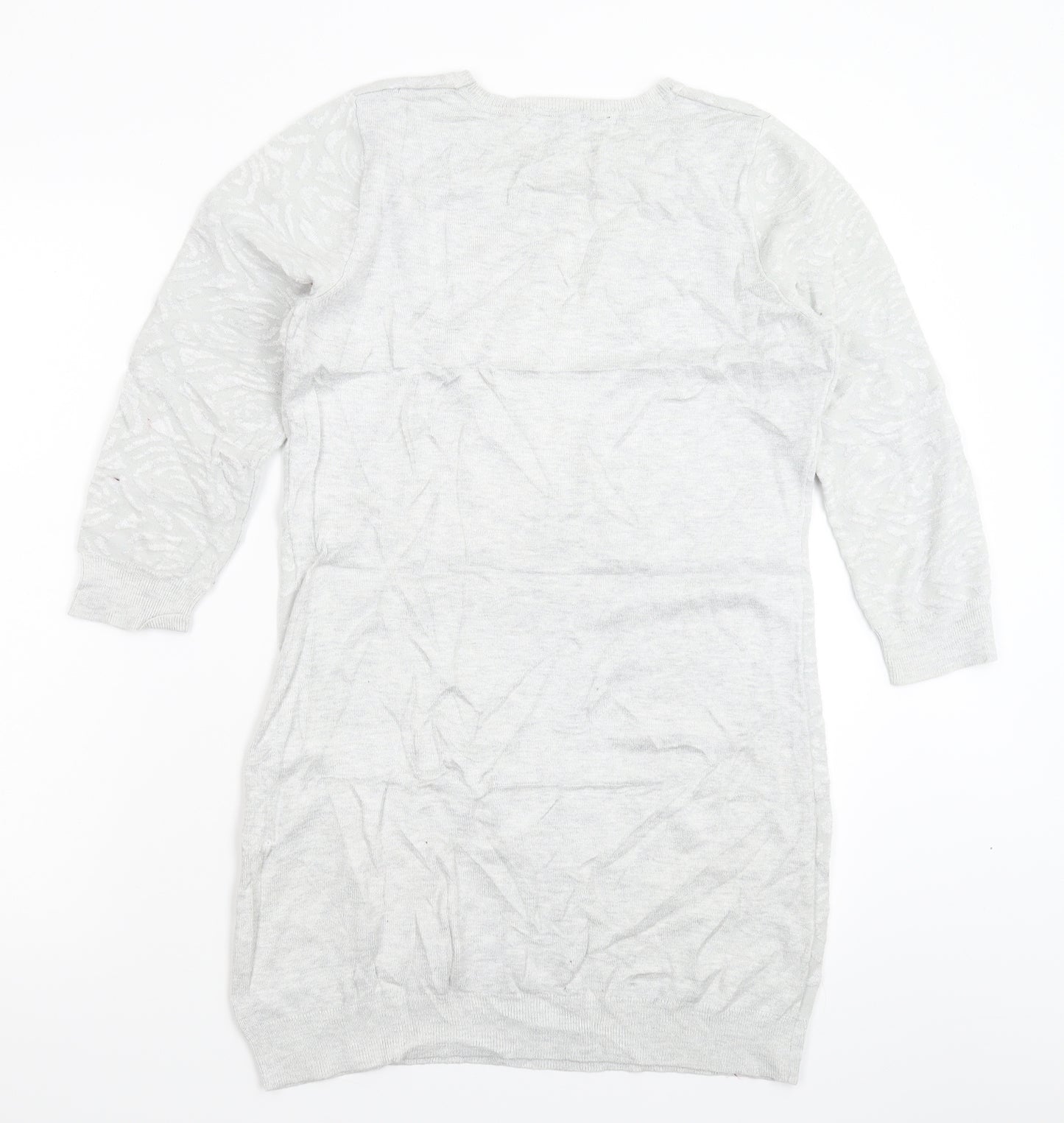 Dorothy Perkins Womens Grey  Knit Pullover Jumper Size 10