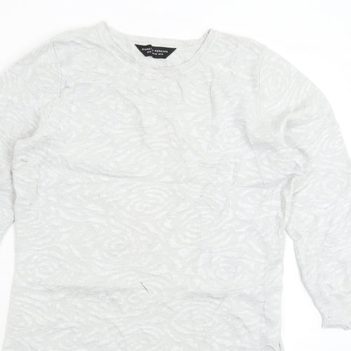 Dorothy Perkins Womens Grey  Knit Pullover Jumper Size 10
