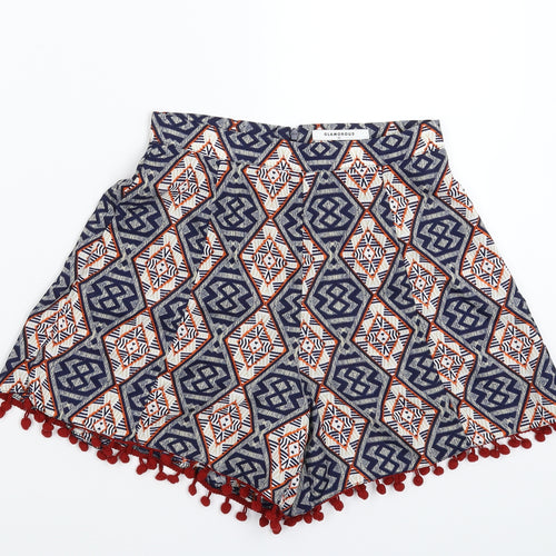 Glamorous Womens Multicoloured Geometric  Hot Pants Shorts Size XS