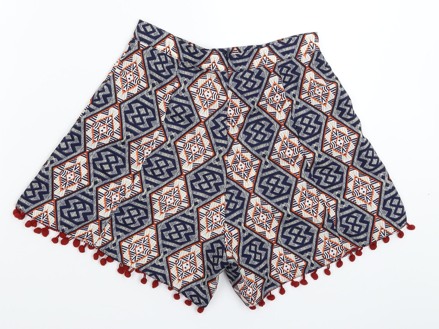 Glamorous Womens Multicoloured Geometric  Hot Pants Shorts Size XS
