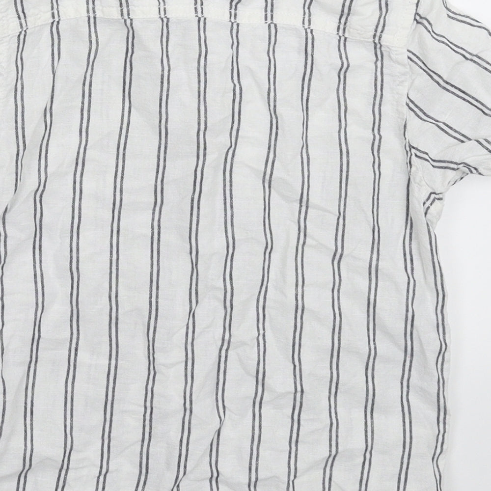 NEXT Boys White Striped  Basic Button-Up Size 7 Years
