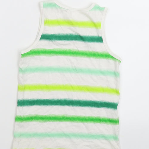 George Boys White Striped  Basic Tank Size 5-6 Years