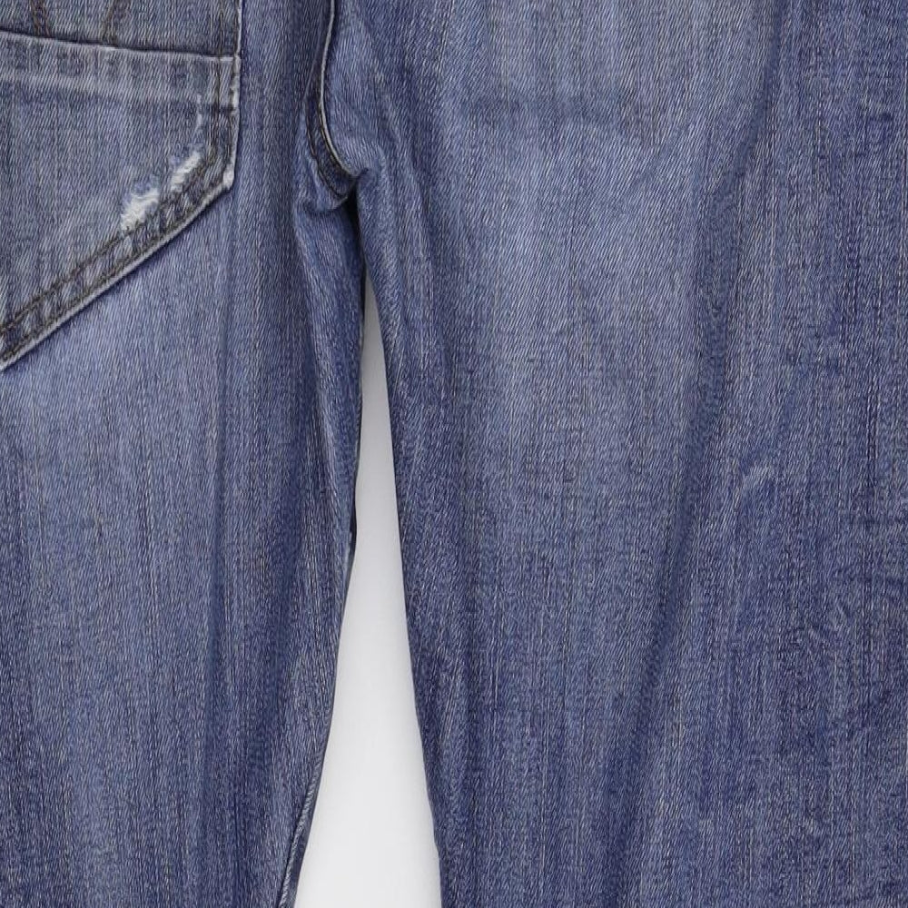 River Island Mens Blue  Denim Boyfriend Jeans Size 38 L32 in