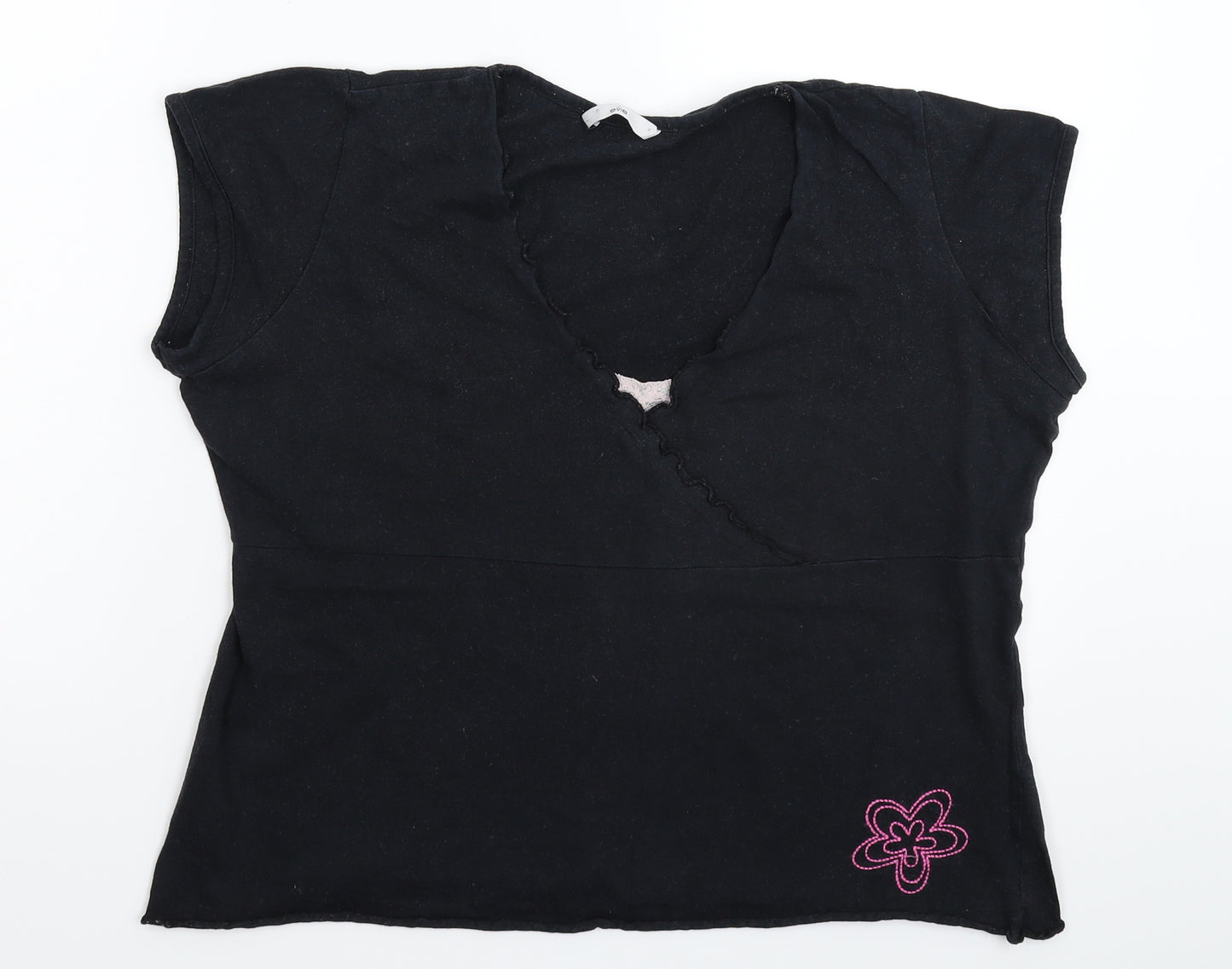 E-vie Womens Blue   Basic T-Shirt Size 16