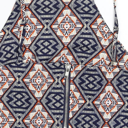 Glamorous Womens Multicoloured Geometric  Cropped Tank Size S