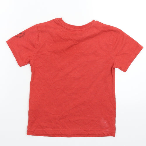 Disney Boys Red   Basic T-Shirt Size 6 Years  - Mickey Mouse