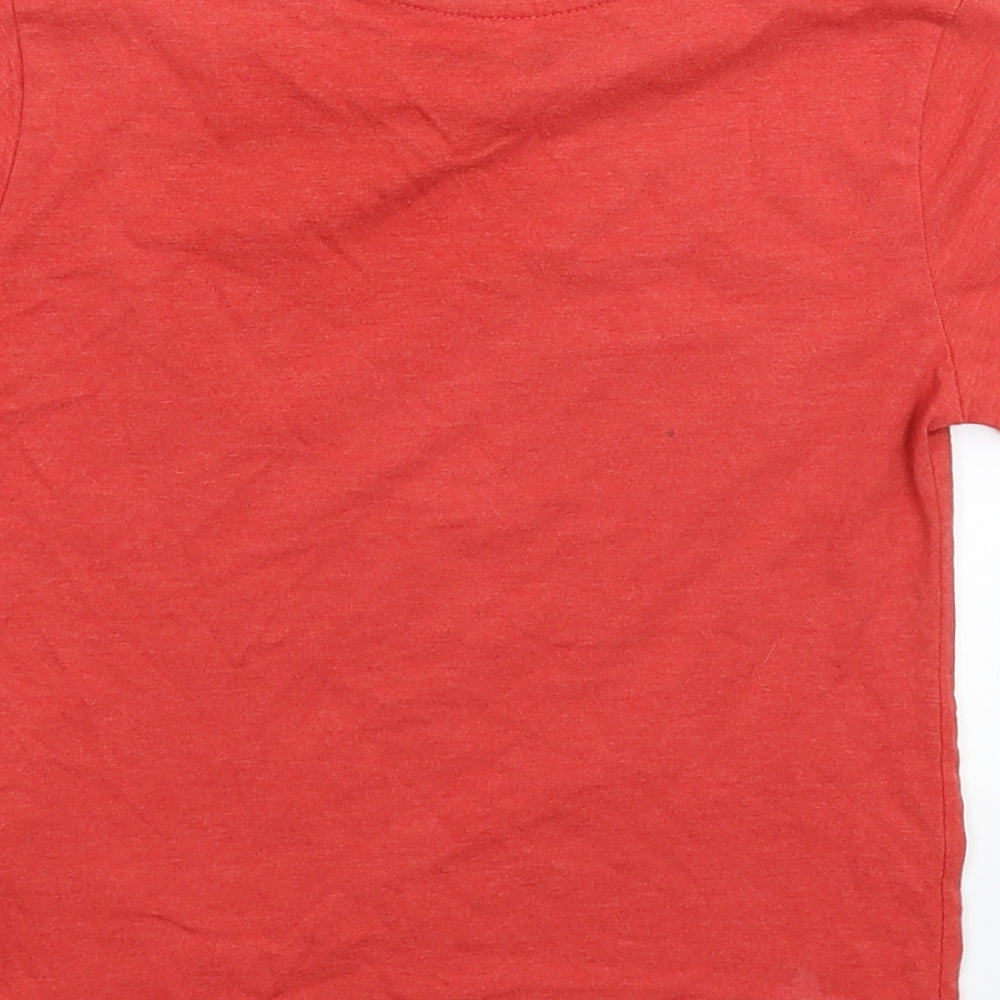 Disney Boys Red   Basic T-Shirt Size 6 Years  - Mickey Mouse
