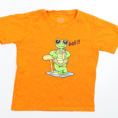 Preworn Boys Orange   Basic T-Shirt Size S