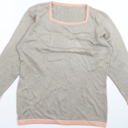 Preworn Womens Grey  Knit Pullover Jumper Size XL