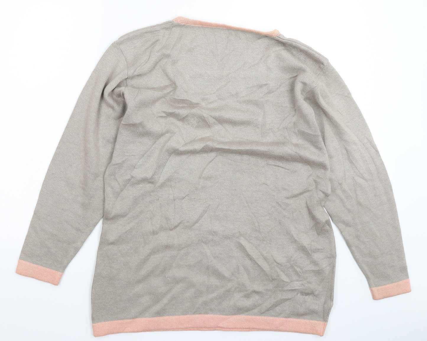 Preworn Womens Grey  Knit Pullover Jumper Size XL