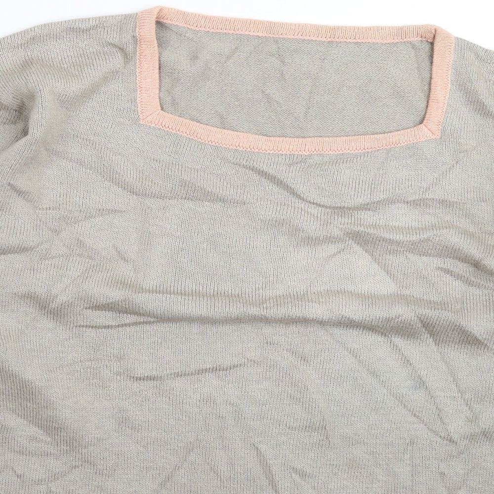 Preworn Womens Grey  Knit Pullover Jumper Size XL