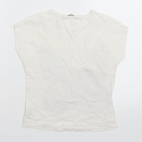 George Girls White   Basic T-Shirt Size 6-7 Years