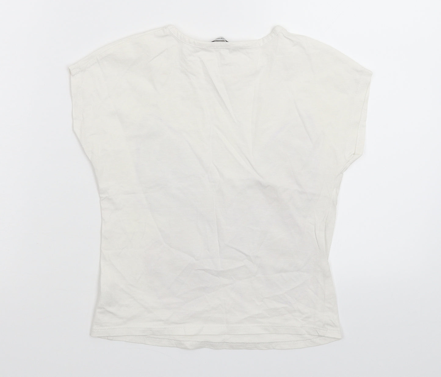 George Girls White   Basic T-Shirt Size 6-7 Years