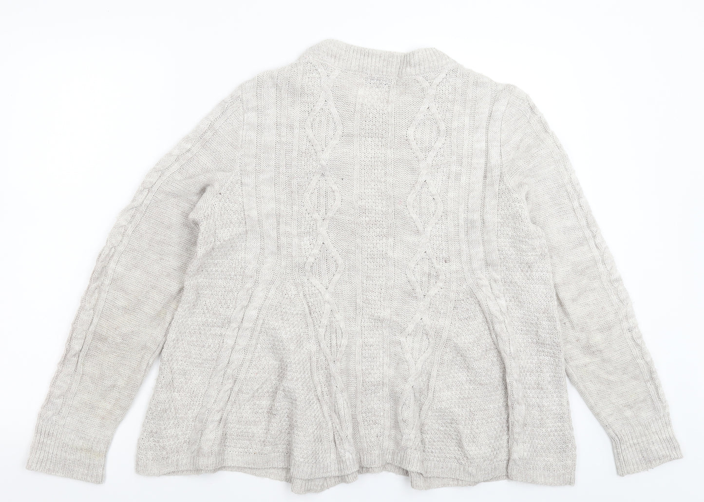 TU Womens Grey  Knit Pullover Jumper Size M