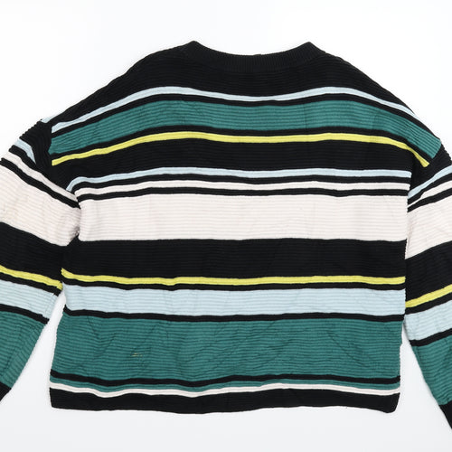 Divided Womens Multicoloured Striped Knit Pullover Jumper Size M  - Oversized
