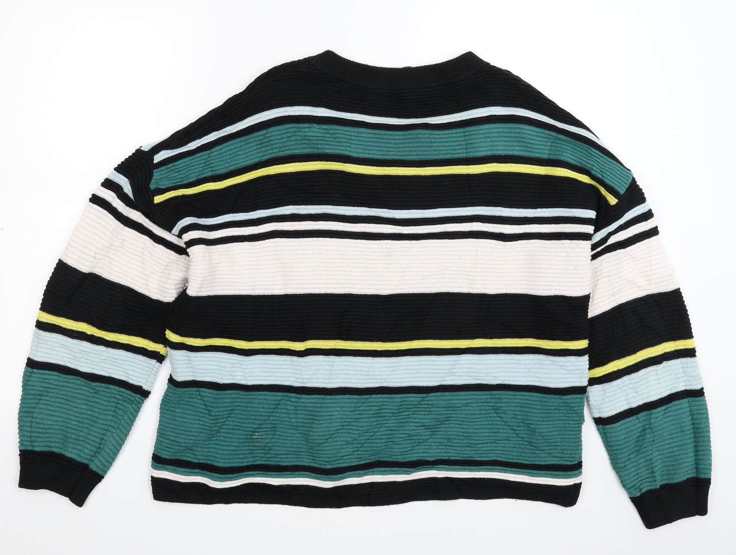 Divided Womens Multicoloured Striped Knit Pullover Jumper Size M  - Oversized