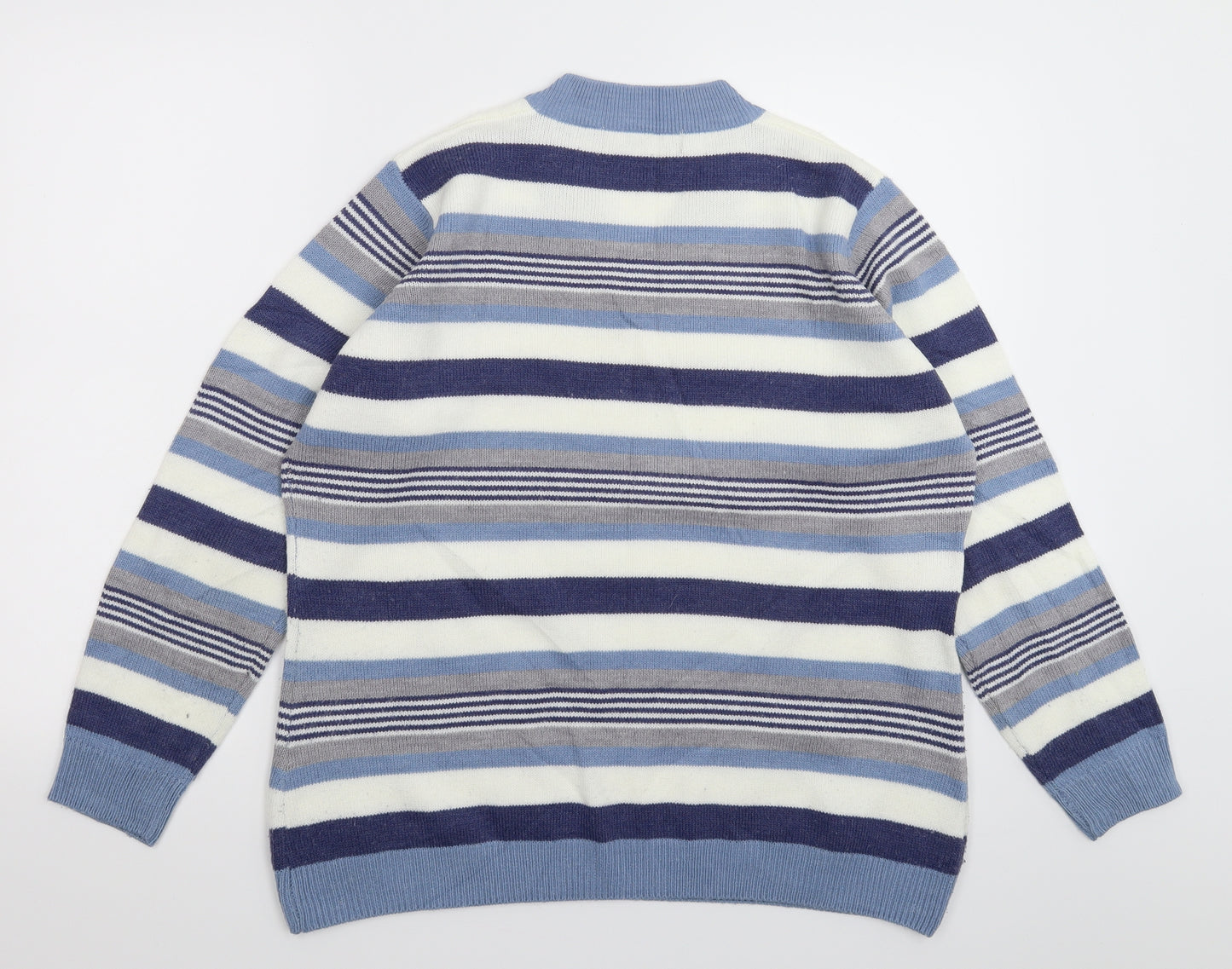 Isle Womens Multicoloured Striped Knit Pullover Jumper Size 20