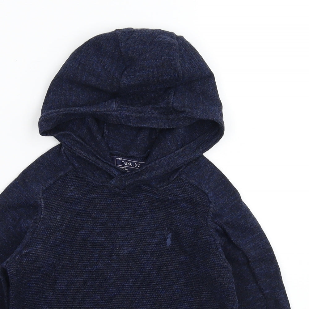 NEXT Boys Blue  Knit Pullover Hoodie Size 4 Years