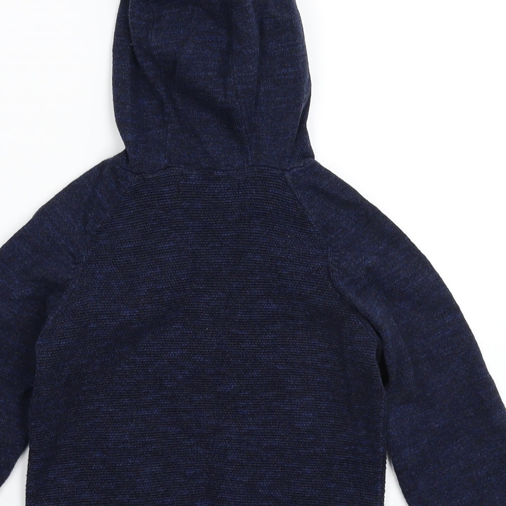 NEXT Boys Blue  Knit Pullover Hoodie Size 4 Years
