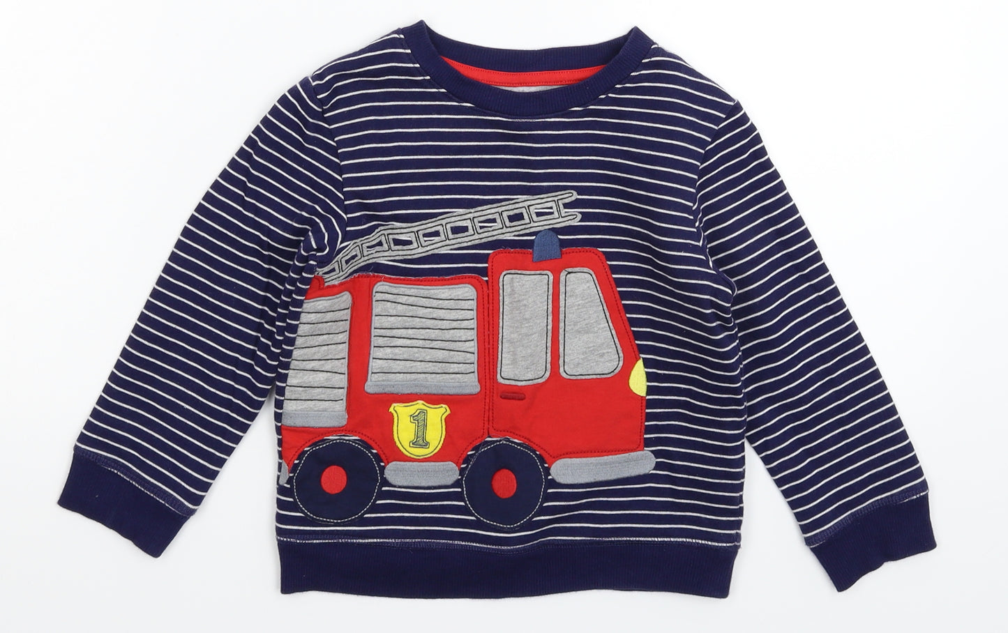Blue Zoo Boys Blue Striped  Pullover Sweatshirt Size 3-4 Years