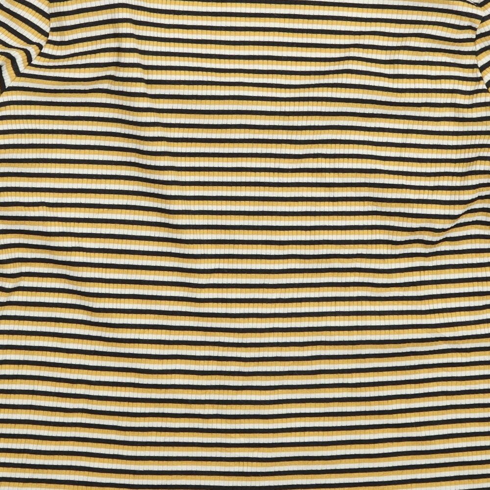 Peacocks Womens Multicoloured Striped  Basic T-Shirt Size 20