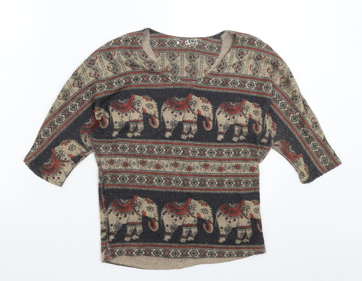 Preworn Womens Grey  Knit Pullover Jumper Size M