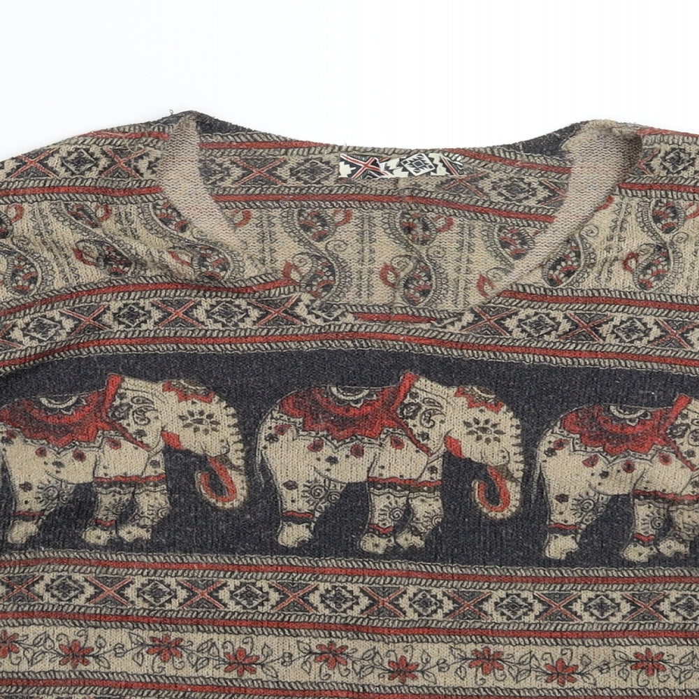 Preworn Womens Grey  Knit Pullover Jumper Size M