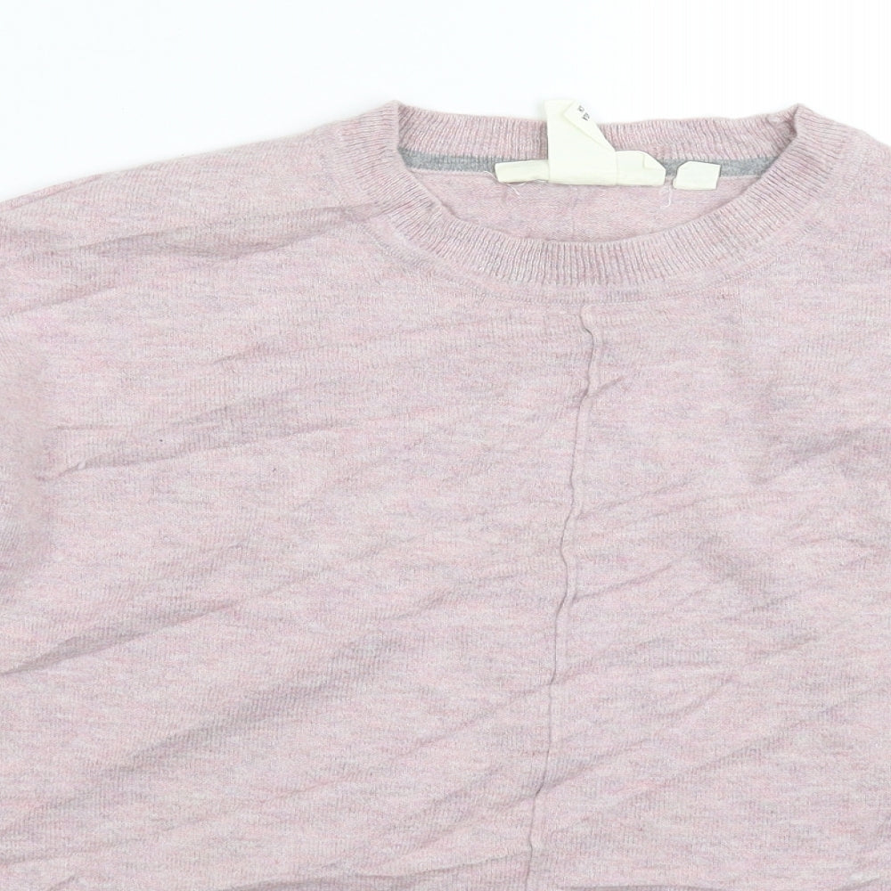 H&M Womens Pink  Knit Pullover Jumper Size XS  - Oversized