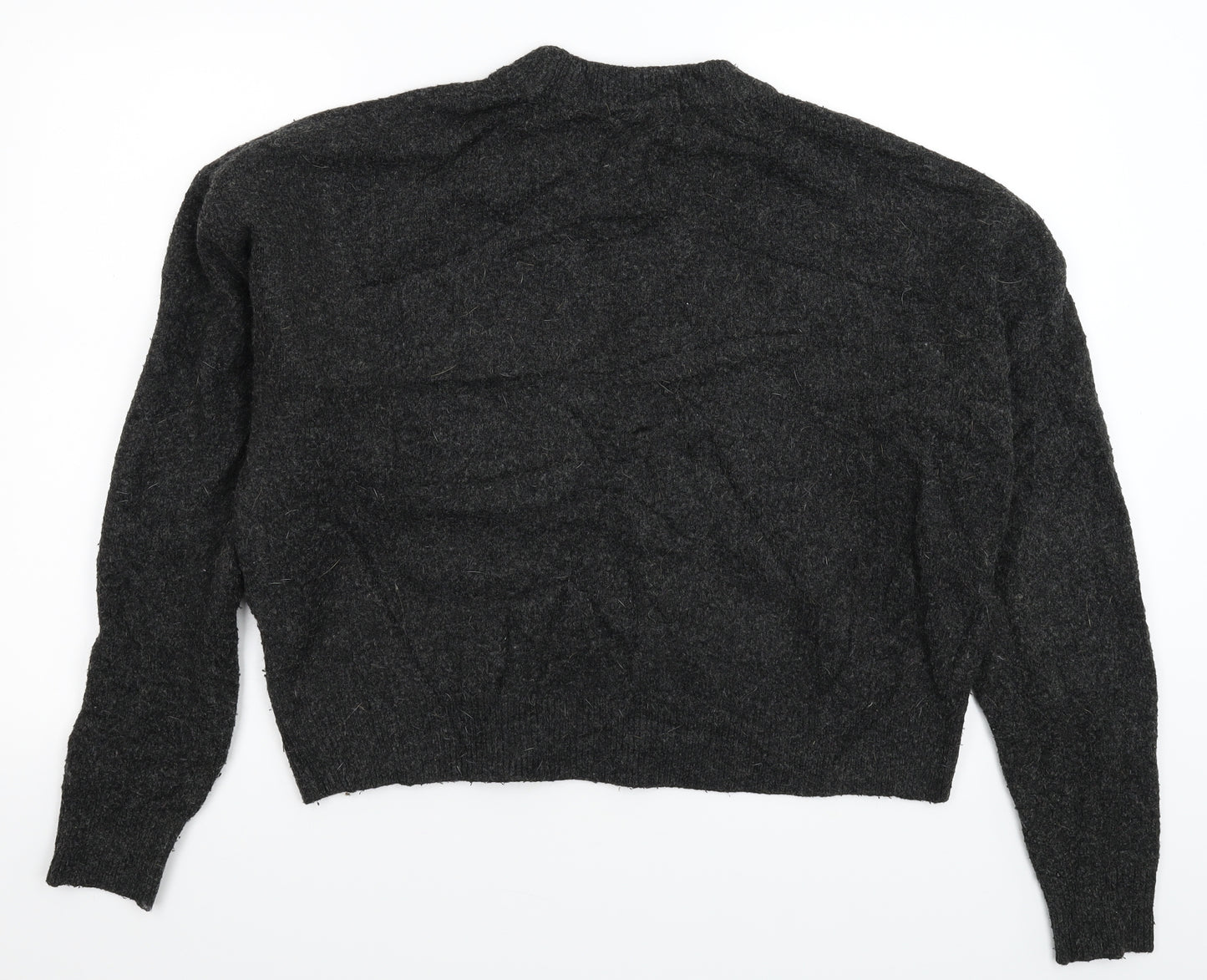 H&M Womens Black  Knit Pullover Jumper Size M  - Oversized