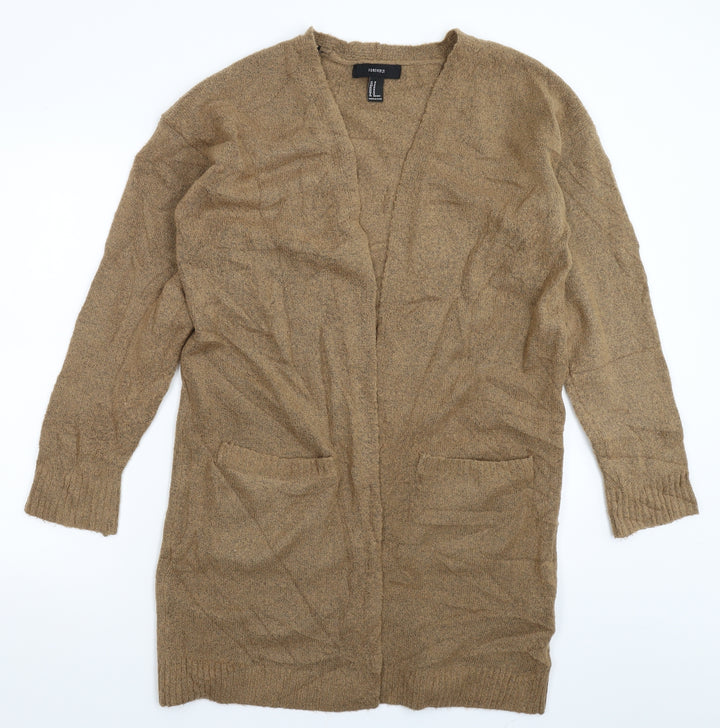 FOREVER 21 Womens Beige  Knit Cardigan Jumper Size M