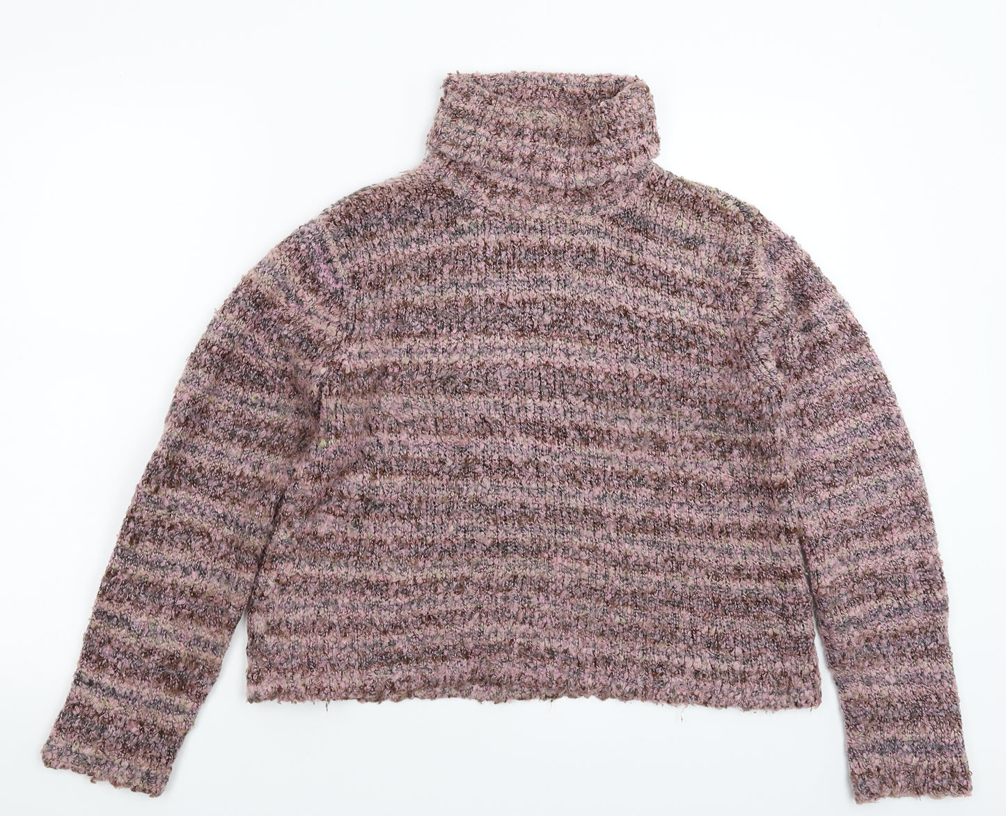 Kasper Womens Pink Striped Knit Pullover Jumper Size L