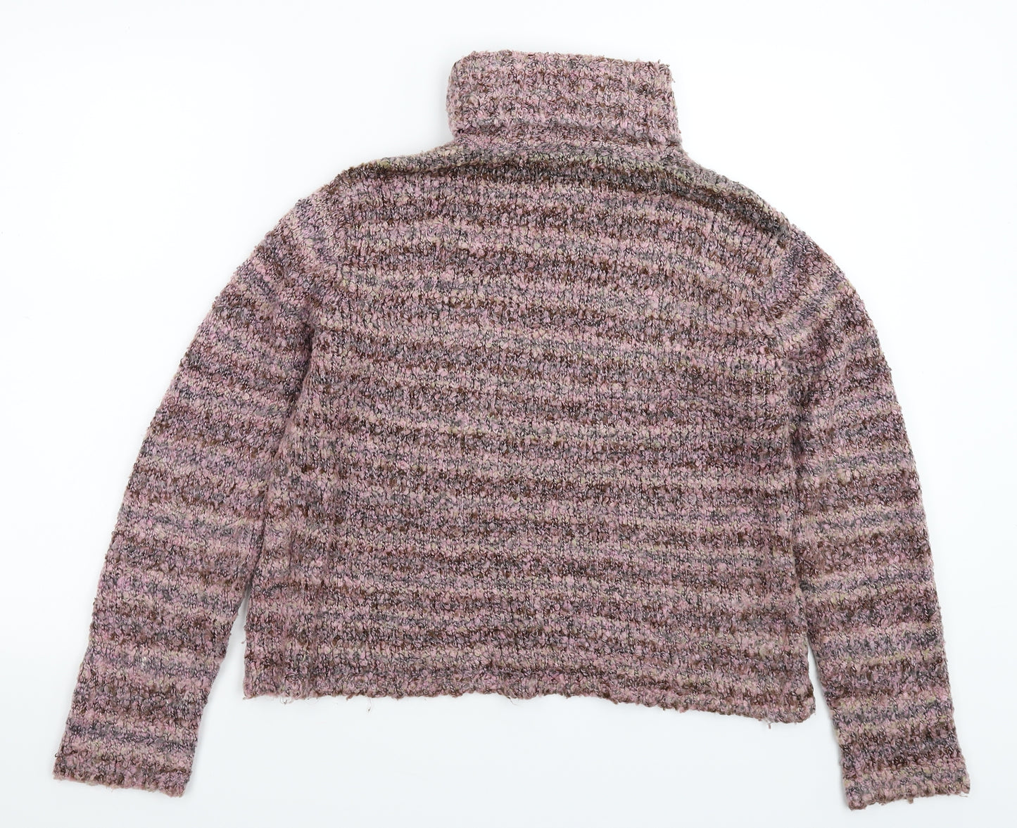 Kasper Womens Pink Striped Knit Pullover Jumper Size L