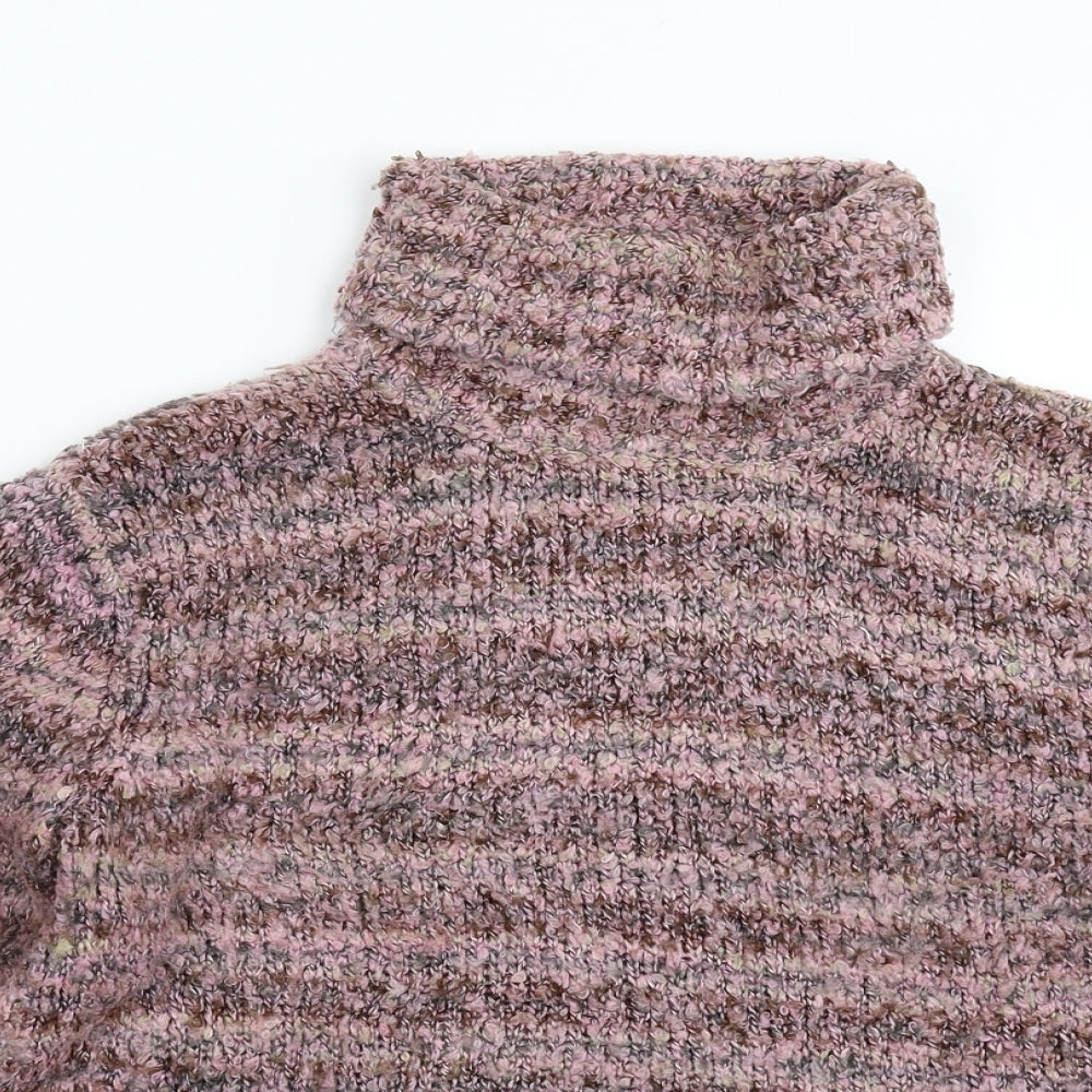 Kasper Womens Pink Striped Knit Pullover Jumper Size L