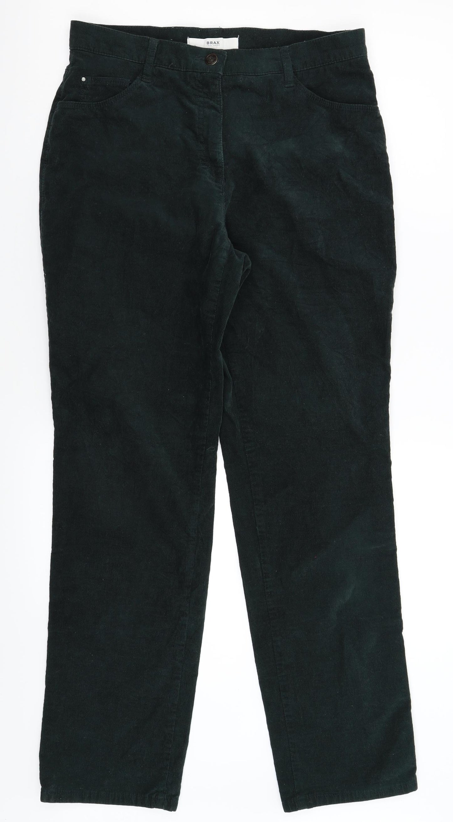 BRAX Womens Green  Corduroy Trousers  Size 32 in L29 in