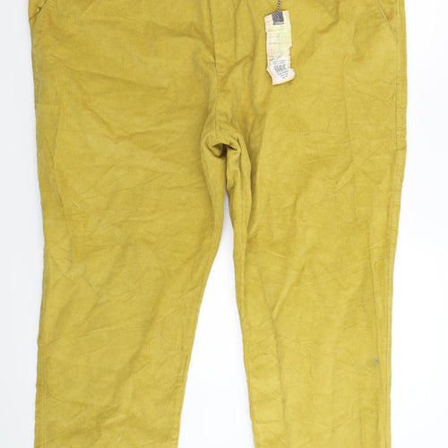 Samuel Windsor Mens Yellow  Corduroy Trousers  Size 46 L28 in