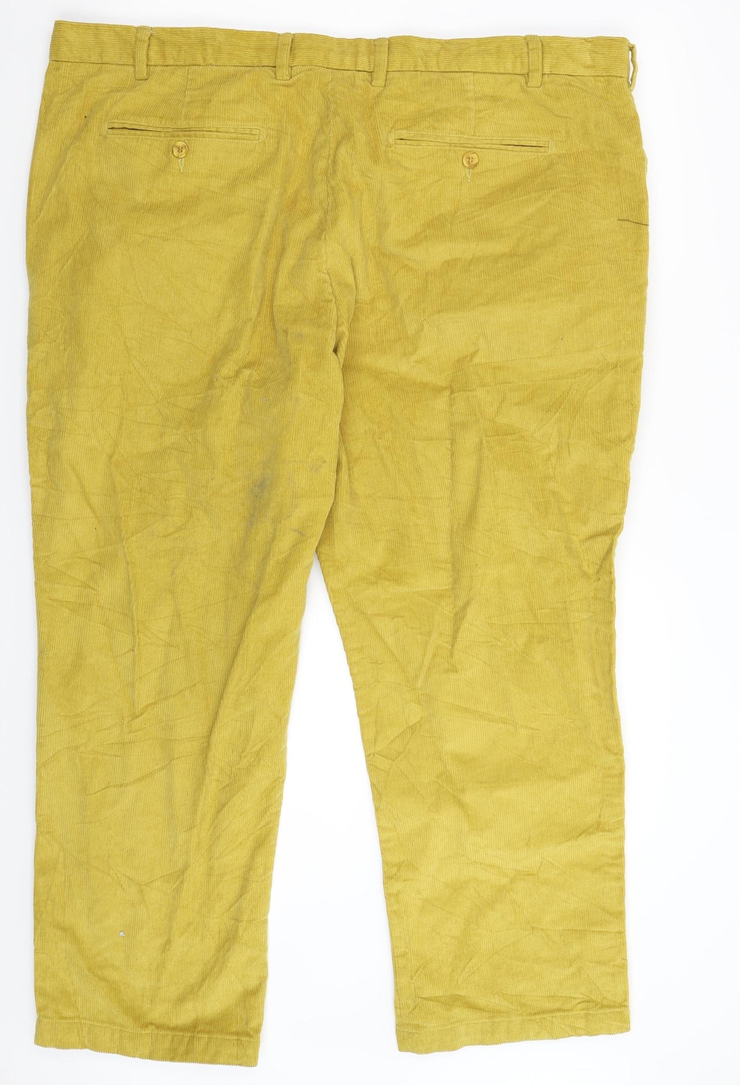 Samuel Windsor Mens Yellow  Corduroy Trousers  Size 46 L28 in