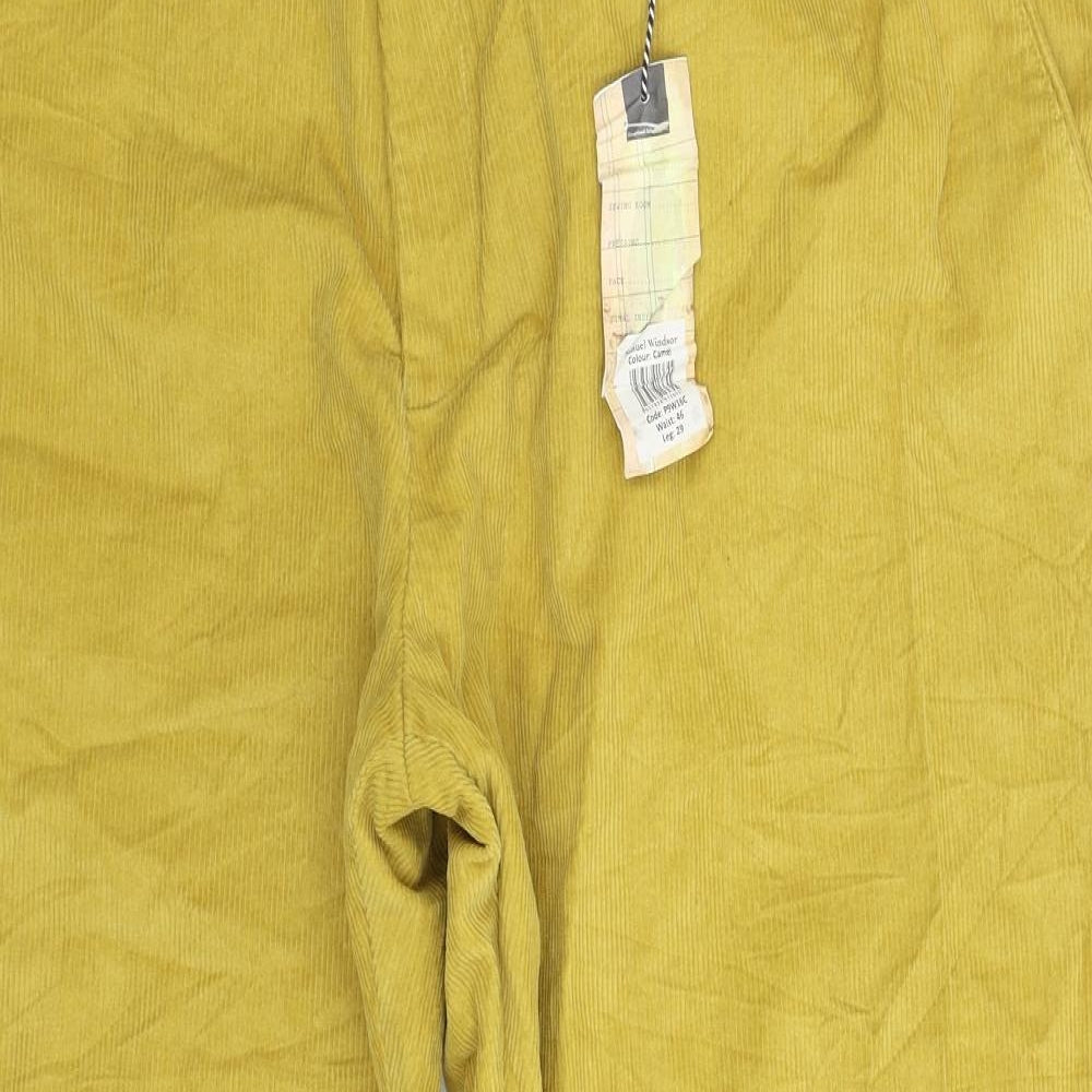 Samuel Windsor Mens Yellow  Corduroy Trousers  Size 46 L28 in
