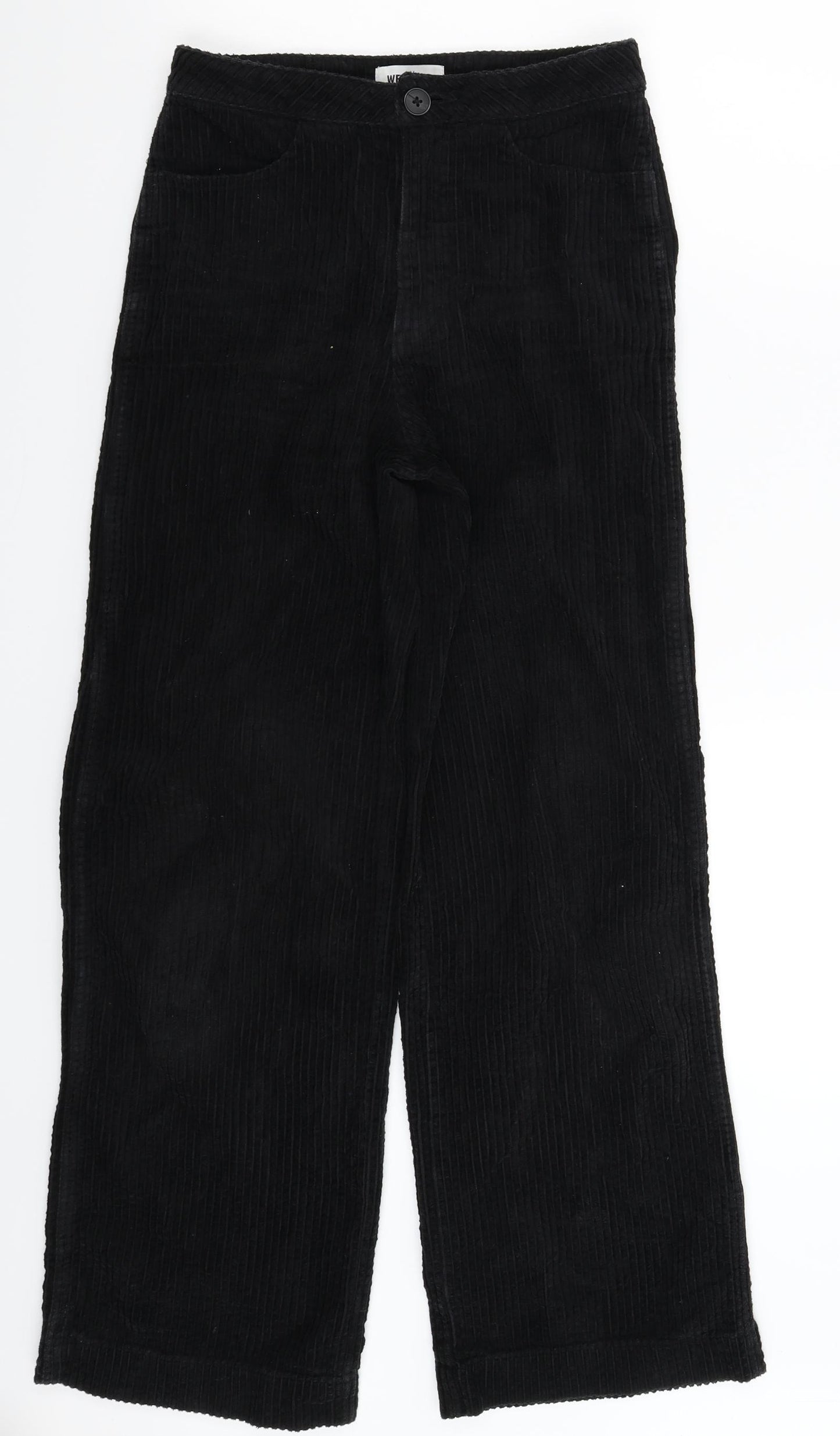 Weekday Womens Black  Corduroy Trousers  Size 26 in L29 in