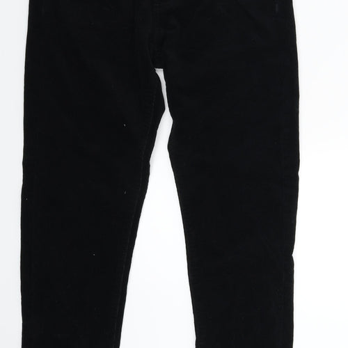 Indivia Womens Black  Corduroy Trousers  Size 28 in L27 in