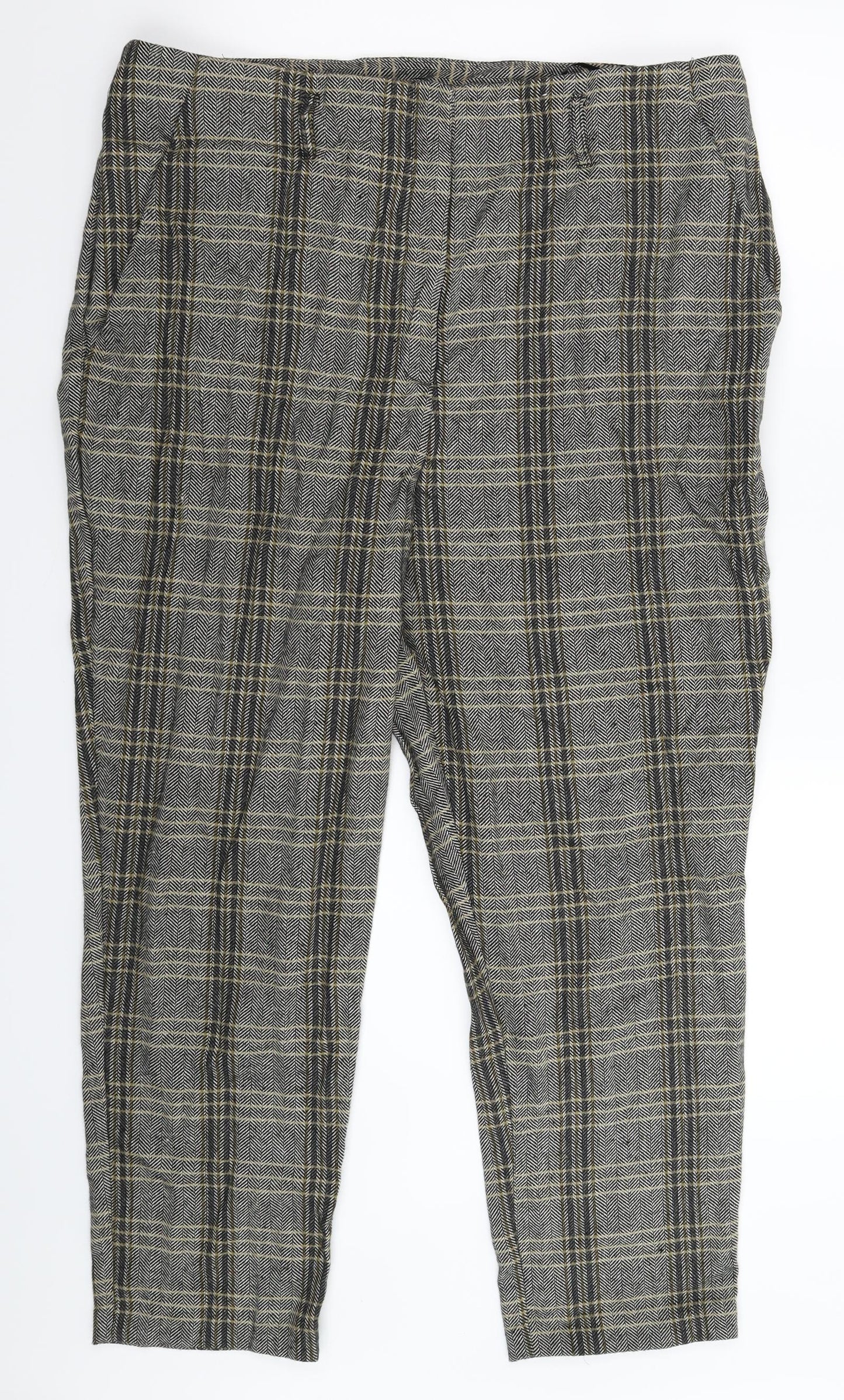 F&F Womens Multicoloured Herringbone  Trousers  Size 18 L27 in