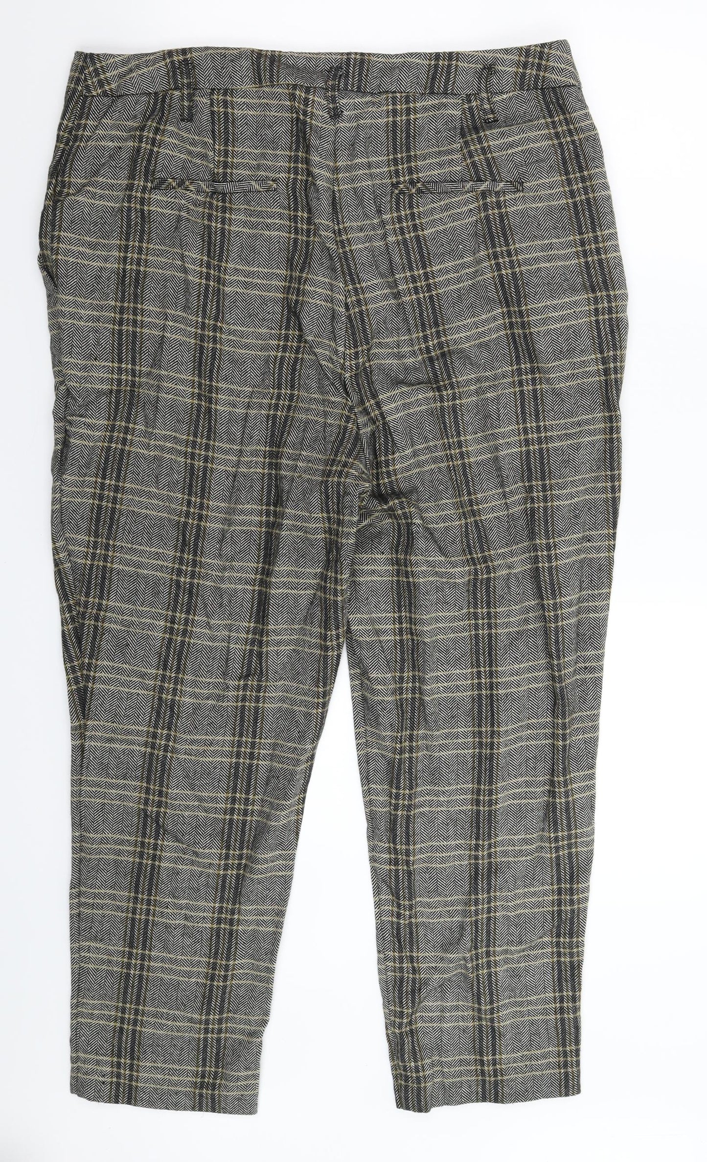 F&F Womens Multicoloured Herringbone  Trousers  Size 18 L27 in