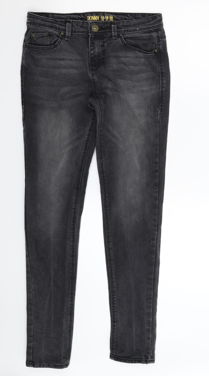 Denim & Co. Womens Black Denim Skinny Jeans Size 10 L31 in