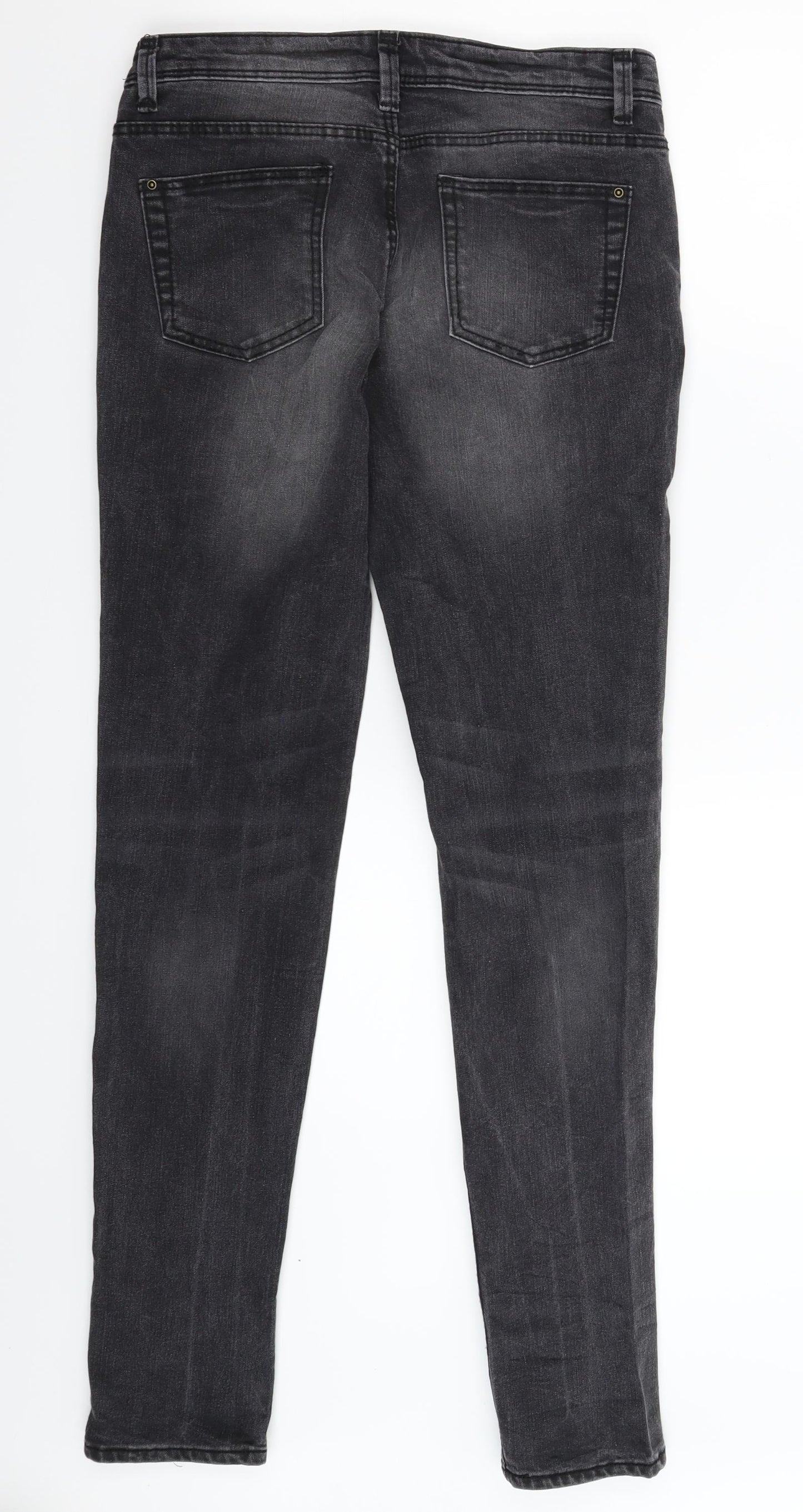 Denim & Co. Womens Black  Denim Skinny Jeans Size 10 L31 in