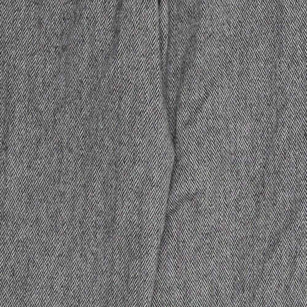 Marks and Spencer Womens Grey Herringbone  Trousers  Size 12 L29 in