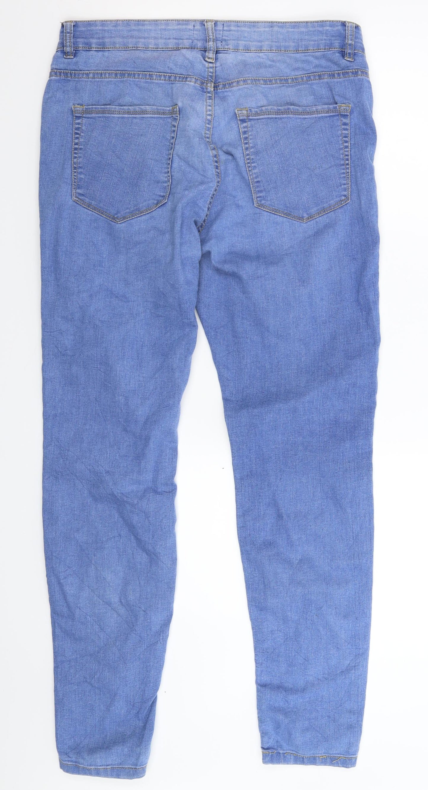 Pull&Bear Womens Blue  Denim Skinny Jeans Size 34 in L29 in