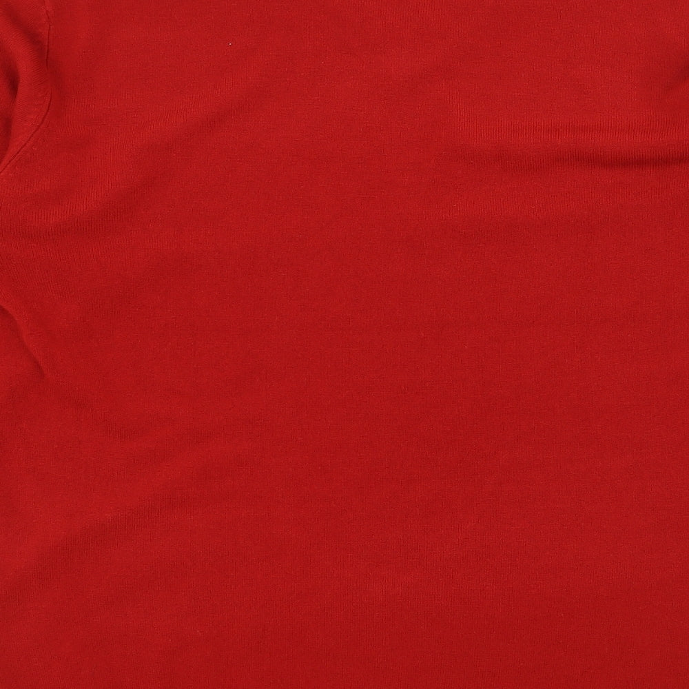 George Mens Red  Knit Pullover Jumper Size L